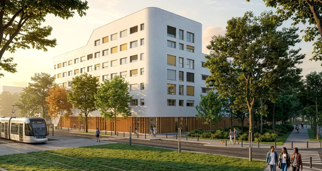Façade de la Résidence Jeunes Fleury-sur-Orne