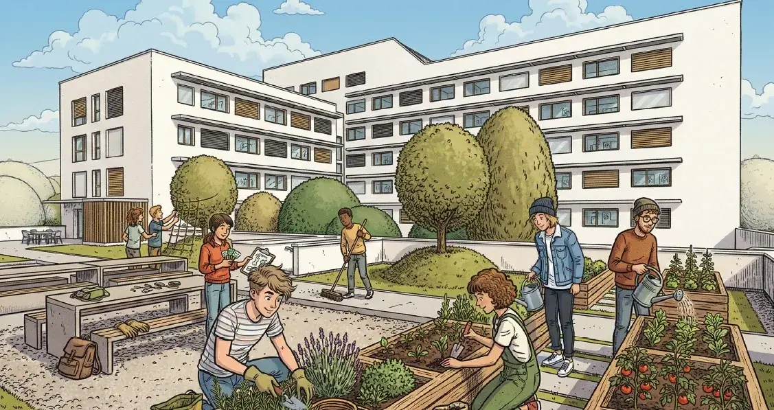 Jardin partagé de la résidence